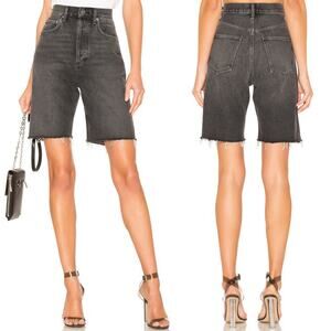 AGOLDE 90s High-Rise Raw Hem Denim Shorts Helix Gray Women’s Size 24